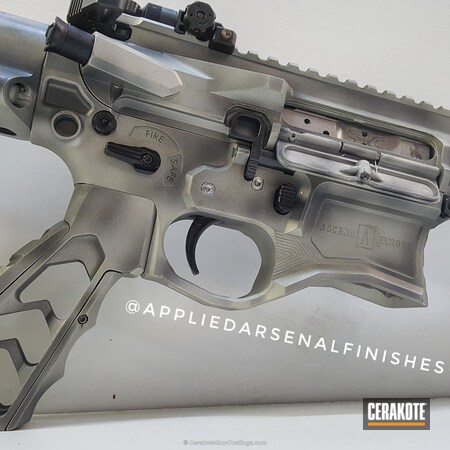 Powder Coating: Graphite Black H-146,Ascend Armory,Shimmer Aluminum H-158,Tactical Rifle,AR-15,Distressed Nickel