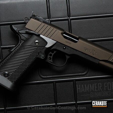Powder Coating: 9mm,Midnight Bronze H-294,1911,Handguns,Pistol,Remington,Remington 1911 R1