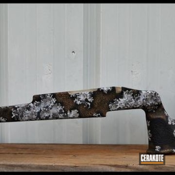 Cerakoted Custom Mixed Cerakote Organic Camo On This Bolt Action Rifle
