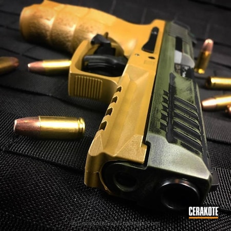 Powder Coating: 9mm,Graphite Black H-146,HK Pistol,Heckler & Koch,Pistol,Noveske Bazooka Green H-189,VP9,HKVP9