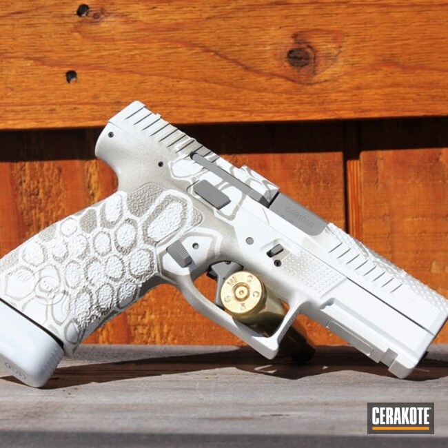 Cerakoted H-297 Stormtrooper White And H-214 Smith & Wesson Grey