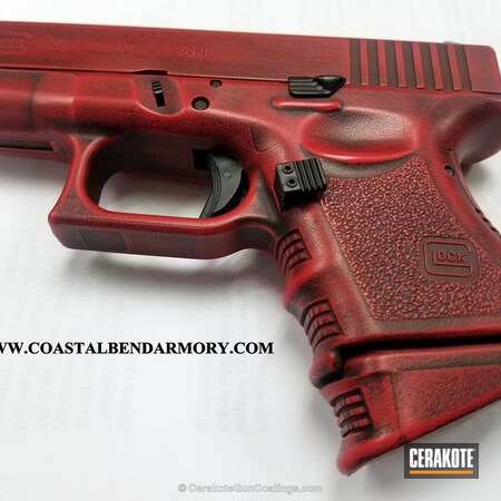 Powder Coating: 9mm,Graphite Black H-146,Glock,Glock 26,Pistol,USMC Red H-167,Battleworn,Deadpool
