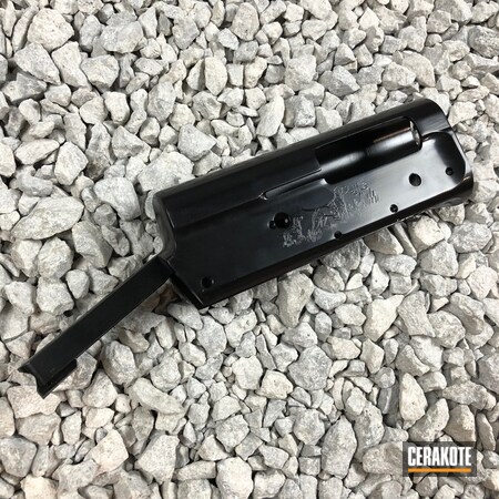 Powder Coating: Shotgun,Gloss Black H-109,Solid Tone,Gun Parts