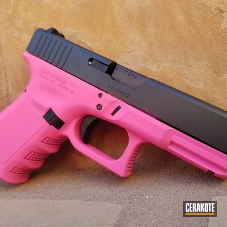 Powder Coating: Glock,Two Tone,Pistol,Prison Pink H-141