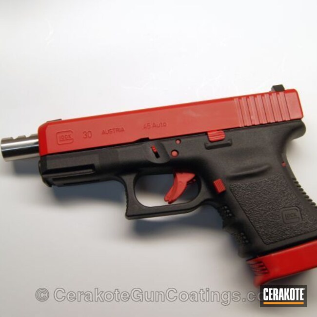 Cerakoted: FIREHOUSE RED H-216,Glock 30,Pistol,Glock