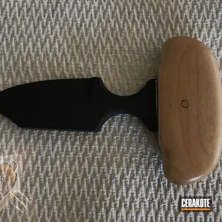 Powder Coating: Fixed-Blade Knife,Armor Black H-190,Hand Made Knife,More Than Guns