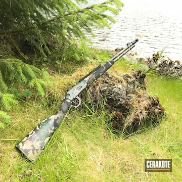 Cerakoted Lever Action Rifle Cerakoted In A Jungle Camo