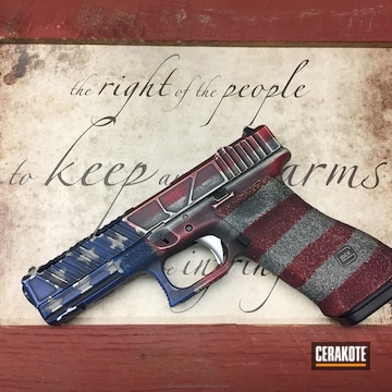 Cerakoted Custom Glock Cerakote In An American Flag Finish