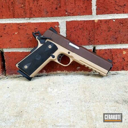 Powder Coating: Graphite Black H-146,Two Tone,Chocolate Brown H-258,Tactical,1911,Pistol,Coyote Tan H-235