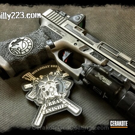 Powder Coating: Graphite Black H-146,Glock,Pistol,Battleworn,Titanium H-170