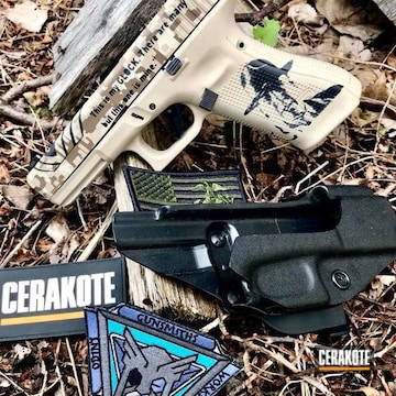 Cerakoted Glock 17 Handgun Cerakoted In A Digital Camo Finish