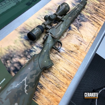 Cerakoted Remington Bolt Action Rifle Done In A Cerakote Multicam Finish