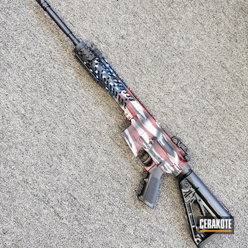 Cerakoted Tactical Rifle Cerakoted In An American Flag Theme