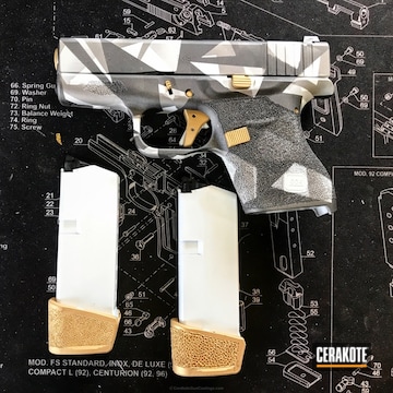 Cerakoted Glock 43 Cerakoted In A Custom Splinter Camo Finish