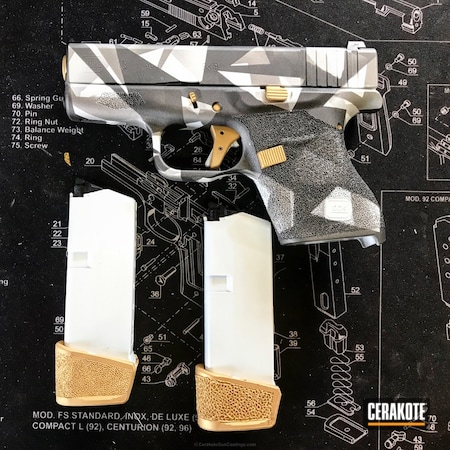 Powder Coating: Glock,Geometric Camo,Urban Camo,Gold H-122,Stormtrooper White H-297,Tungsten H-237,Stippled,Splinter Camo,Titanium H-170