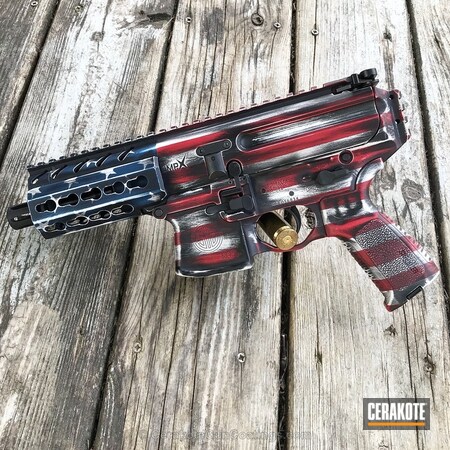 Powder Coating: KEL-TEC® NAVY BLUE H-127,Graphite Black H-146,Distressed,Sig Sauer,Red, White and Blue,Stormtrooper White H-297,America,American Flag,FIREHOUSE RED H-216,Sig MPX