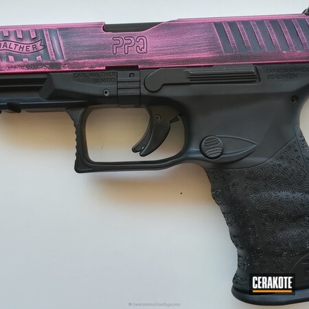 Powder Coating: Graphite Black H-146,Distressed,Pistol,Walther,Walther PPQ,Prison Pink H-141