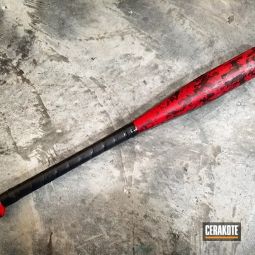 Cerakoted Custom Baseball Bat Cerakoted In A A Blood Splatter Finish