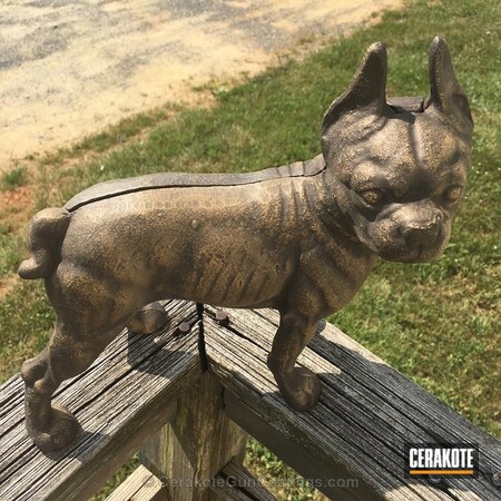 Powder Coating: Dog,Burnt Bronze H-148,More Than Guns,Statue