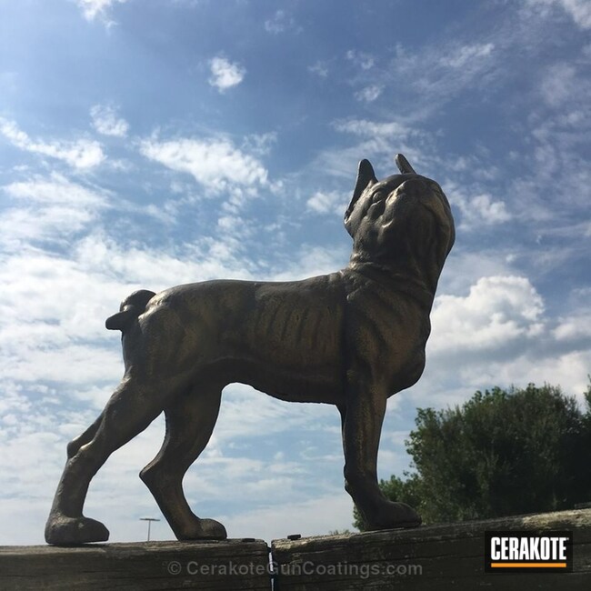 Cerakoted: Dog,Burnt Bronze H-148,More Than Guns,Statue