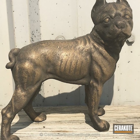 Powder Coating: Dog,Burnt Bronze H-148,More Than Guns,Statue