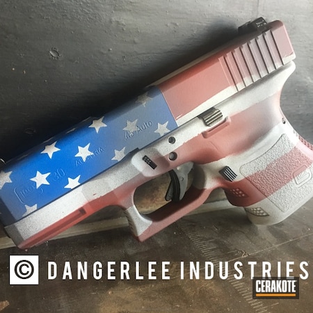 Powder Coating: Hidden White H-242,Crimson H-221,Glock,NRA Blue H-171,Pistol,American Flag,Distressed American Flag,Glock 30