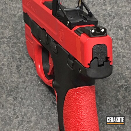 Powder Coating: Smith & Wesson,CNC Milling,Pistol,SHIELD RMSc,FIREHOUSE RED H-216,M&P Shield 9mm
