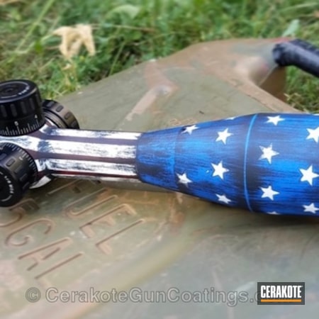 Powder Coating: Battleworn Flag,Distressed,Snow White H-136,NRA Blue H-171,Scope,Red, White and Blue,Victory,USMC Red H-167,American Flag,Battleworn,Stars and Stripes,Reveille FIre,Distressed American Flag