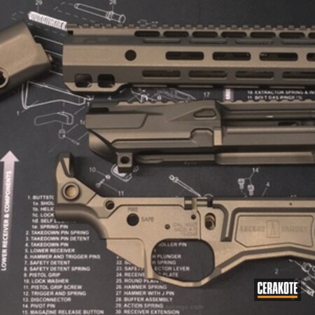 Powder Coating: Midnight Bronze H-294,MagPul,Ascend Armory,AR-10,Solid Tone