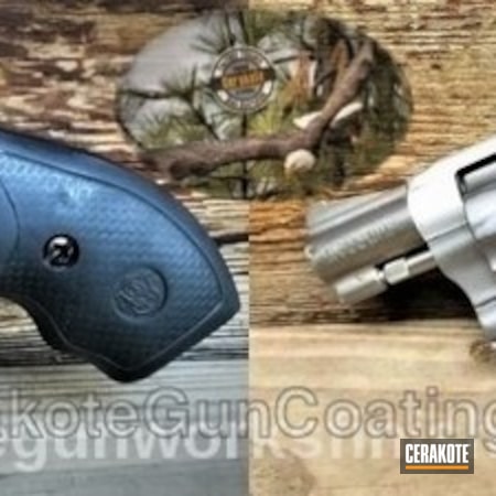 Powder Coating: Graphite Black H-146,Smith & Wesson,EDC,Revolver,Before and After,Tungsten H-237,Restoration