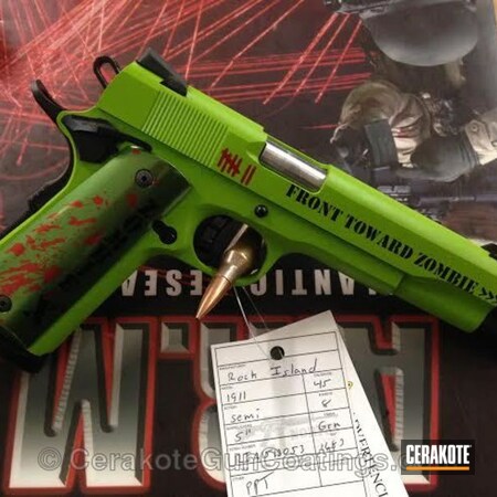 Powder Coating: Graphite Black H-146,Crimson H-221,Zombie Green H-168,1911,Pistol
