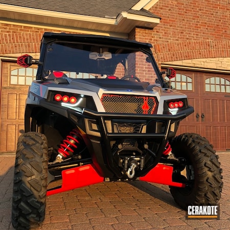 Powder Coating: Polaris RZR,Off Road,FIREHOUSE RED H-216,STOPLIGHT RED C-143,More Than Guns