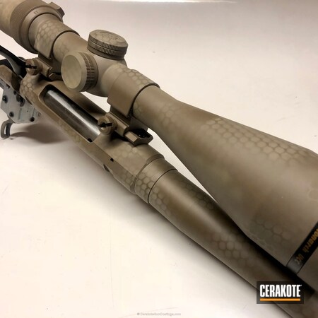 Powder Coating: DESERT SAND H-199,Custom Camo,Bolt Action Rifle,MAGPUL® FLAT DARK EARTH H-267