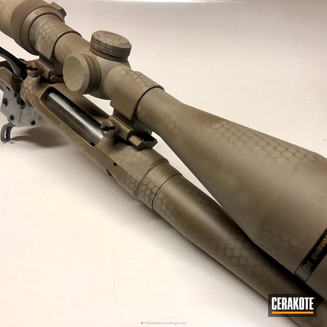Cerakoted: Bolt Action Rifle,MAGPUL® FLAT DARK EARTH H-267,Desert Sand H-199,Custom Camo