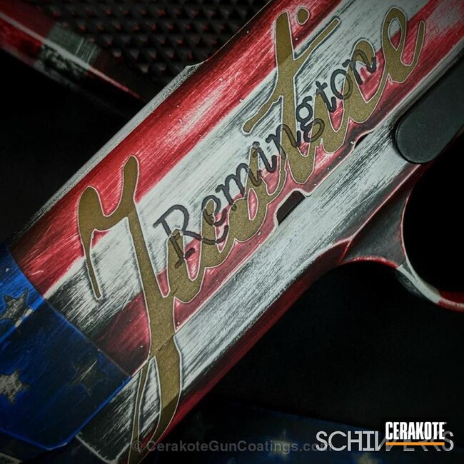 Cerakoted Remington Handgun Finished In A Cerakote American Flag Finish