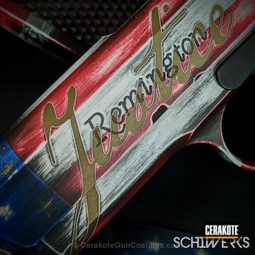 Cerakoted Remington Handgun Finished In A Cerakote American Flag Finish