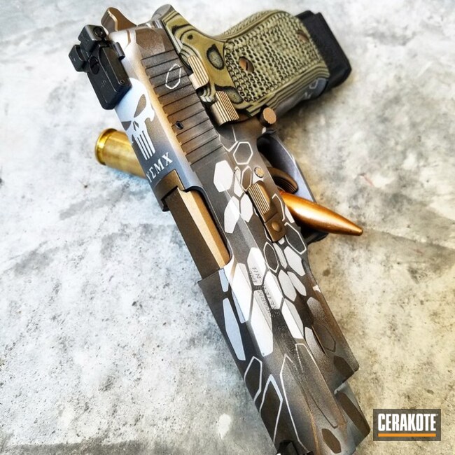 Cerakoted Sig Sauer Handgun Finished In A Custom Punisher Kryptek Pattern