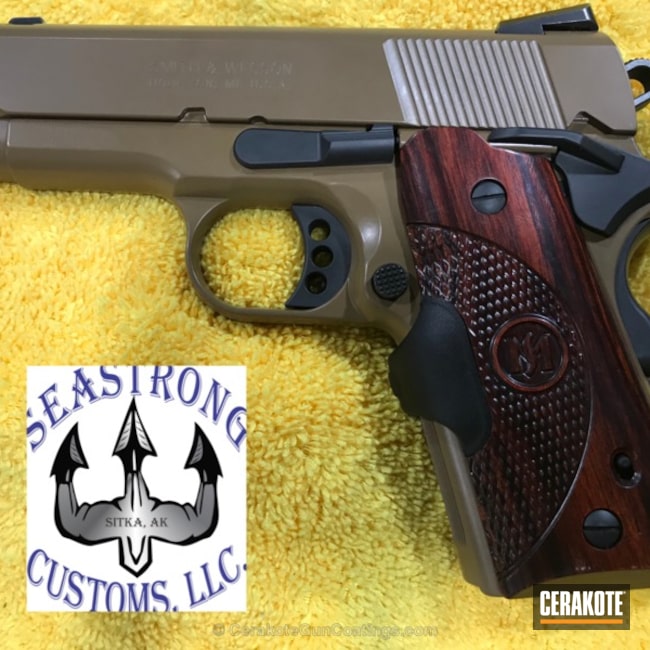 Cerakoted Smith & Wesson Custom 1911 Finished In Cerakote E-190 And E-120