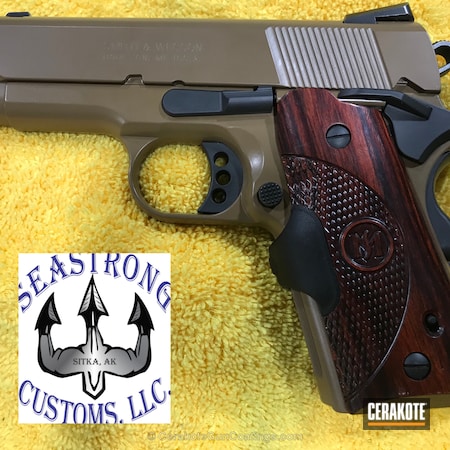 Powder Coating: 20150 E-190,Conceal Carry,Smith & Wesson,.45 ACP,Smoke E-120,Cerakote Elite Series,1911,Custom 1911,Crimson Trace