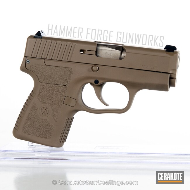 Cerakoted Kahr Arms Handgun Coated In H-267 Magpul Flat Dark Earth