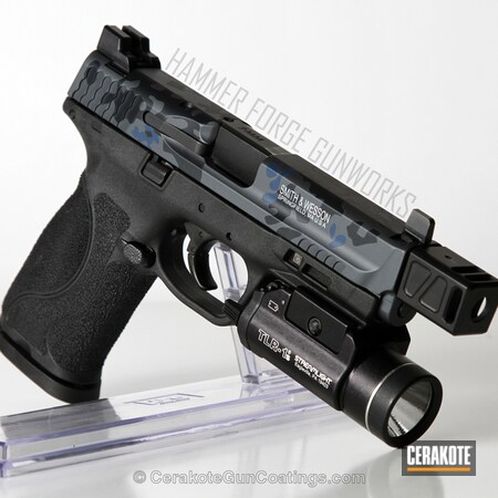 Powder Coating: 9mm,Smith & Wesson M&P,KEL-TEC® NAVY BLUE H-127,Smith & Wesson,Handguns,Urban Camo,Pistol,Flecktarn,Sniper Grey H-234,MAGPUL® STEALTH GREY H-188