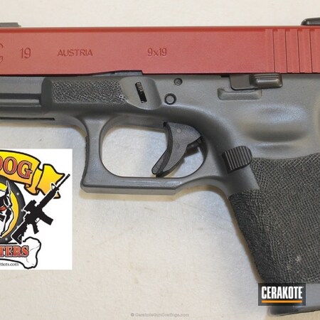Powder Coating: 9mm,Crimson H-221,Glock,Pistol,Glock 19,Sniper Grey H-234