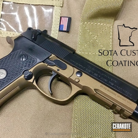 Powder Coating: Two Tone,Pistol,Beretta,Burnt Bronze H-148