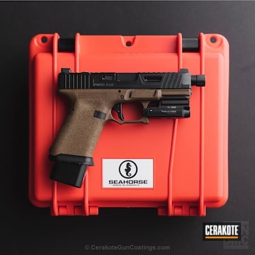 Cerakoted Glock Handgun Coated In H-146 Graphite Black