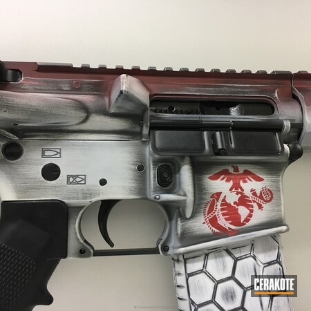 Powder Coating: Bright White H-140,Graphite Black H-146,Marines,Eagle Globe and Anchor,Tactical Rifle,FIREHOUSE RED H-216