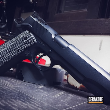 Cerakoted Colt Government 70series Coated Entirely In E-110 Midnight