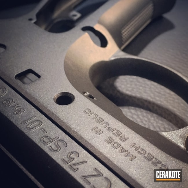 Cerakoted Cz Sp01 Handgun Finished In Cerakote H-237 And Cerakote H-146