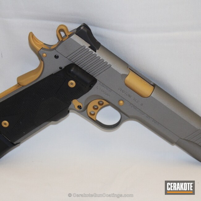 Cerakoted Kimber 1911 Handgun Cerakoted In H-152 Stainless And H-122 Gold