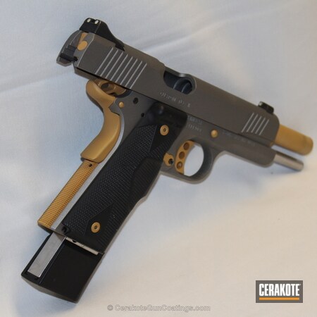 Powder Coating: Kimber,Two Tone,1911,Pistol,Gold H-122,Stainless H-152,Kimber 1911,Crimson Trace