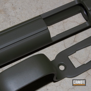 Cerakoted Rifle Parts Cerakoted In H-240 Mil Spec O.d. Green